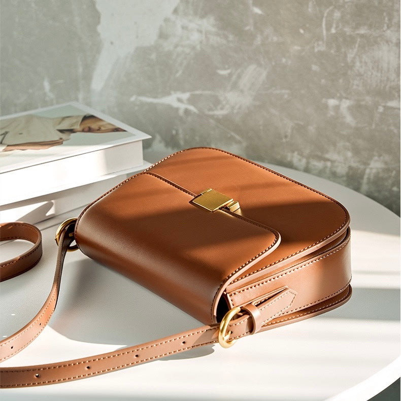 Luxury Minimalist Women's Genuine Leather Shoulder Crossbody Bag