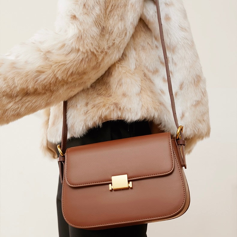 Luxury Minimalist Women's Genuine Leather Shoulder Crossbody Bag