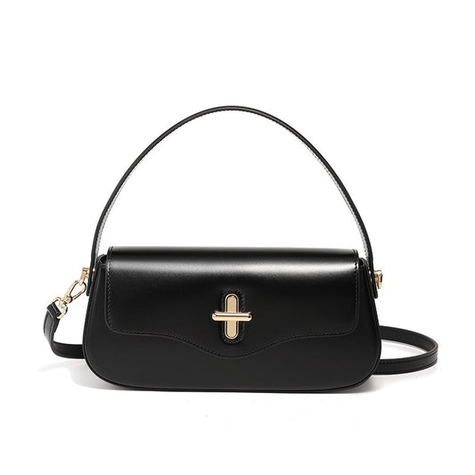 Women's Genuine Leather Shoulder Crossbody Baguette Bag