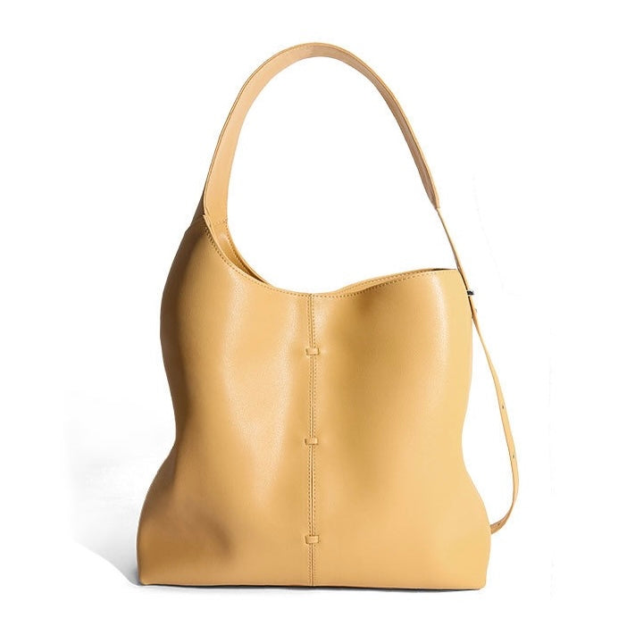 Spring Summer Women's Genuine Leather Large Capacity Premium Underarm Handheld Tote Shoulder Bag