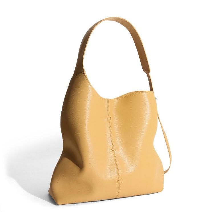 Spring Summer Women's Genuine Leather Large Capacity Premium Underarm Handheld Tote Shoulder Bag