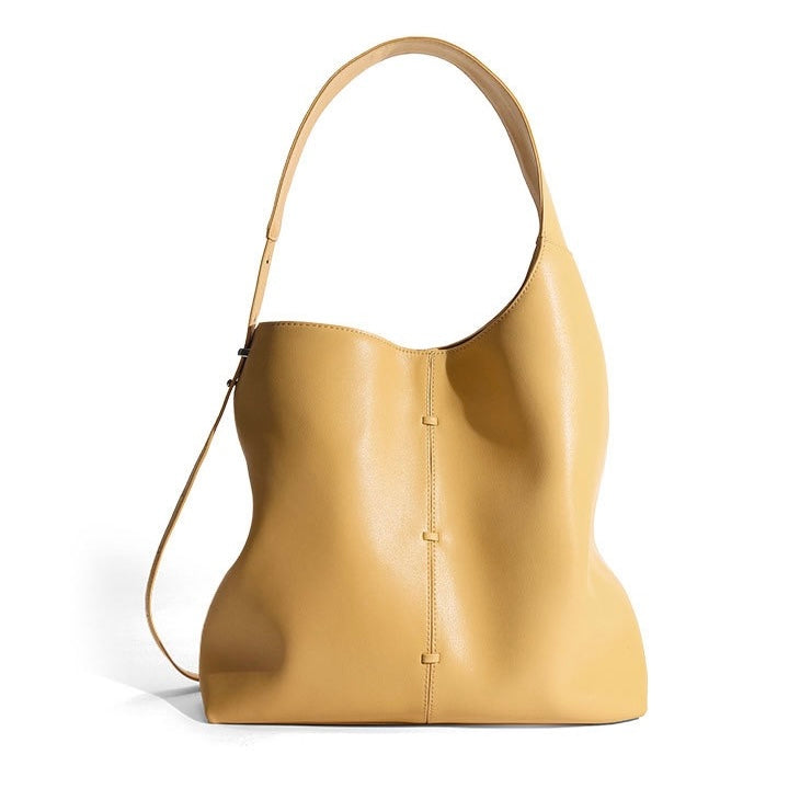 Spring Summer Women's Genuine Leather Large Capacity Premium Underarm Handheld Tote Shoulder Bag