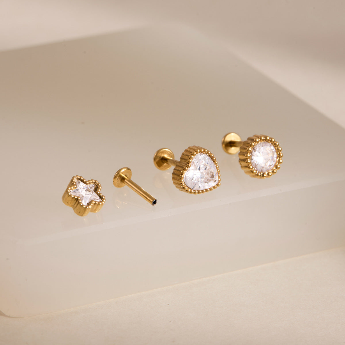 Luxury Celestial Romantic Beaded Curated Stud Earrings Set