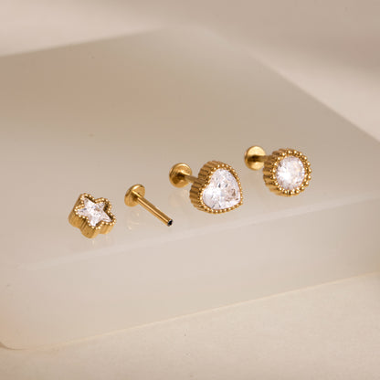 Luxury Celestial Romantic Beaded Curated Stud Earrings Set