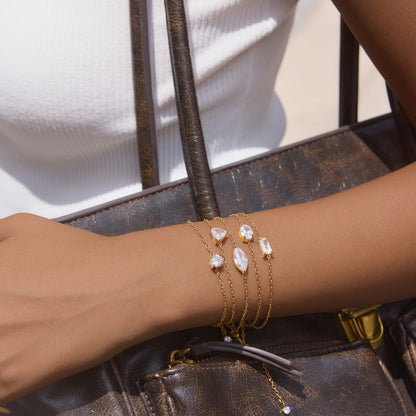 Minimalist Constellation Geometric Solitaire Layering Bracelet