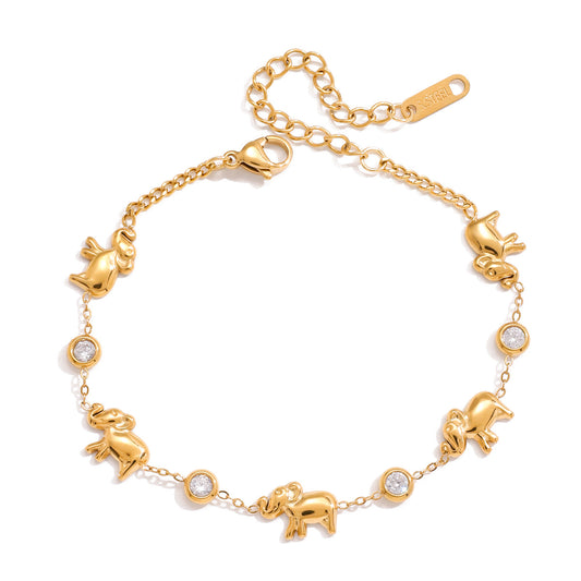 Refined Timeless Safari Fortune Solitaire Station Bracelet