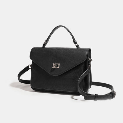 Retro Geometric Envelope Genuine Leather Messenger Clutch Bag