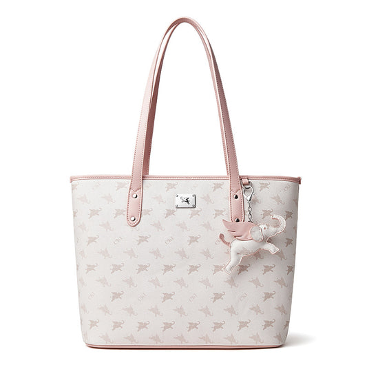 Luxury Large Vintage Monogram Flying Elephant Tote Shoulder Handbag