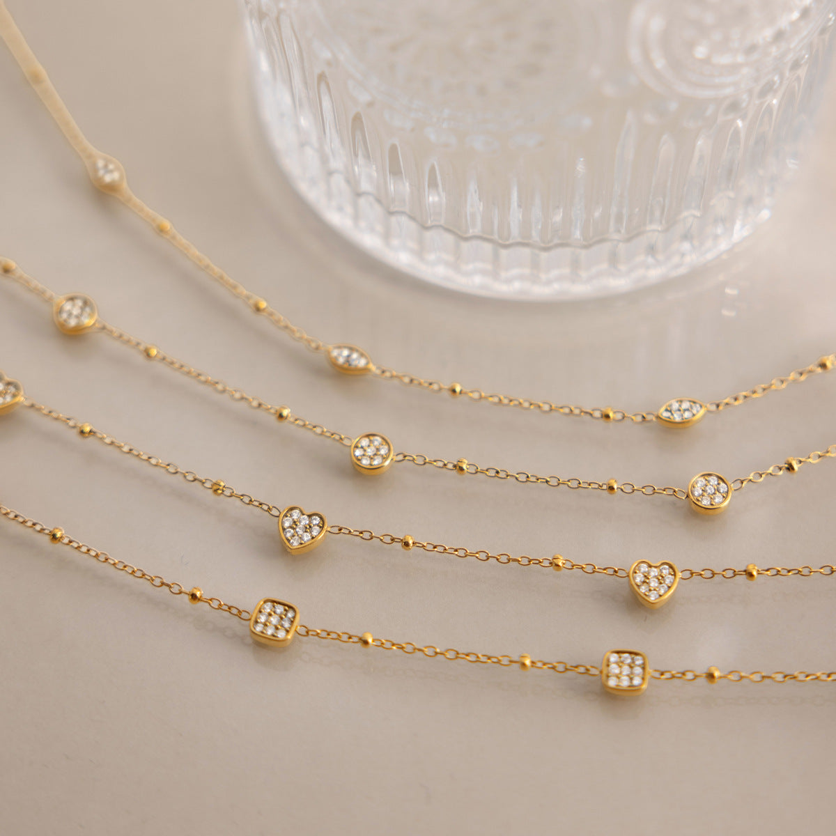 Modern Luxury Delicate Pavé Station Bracelet
