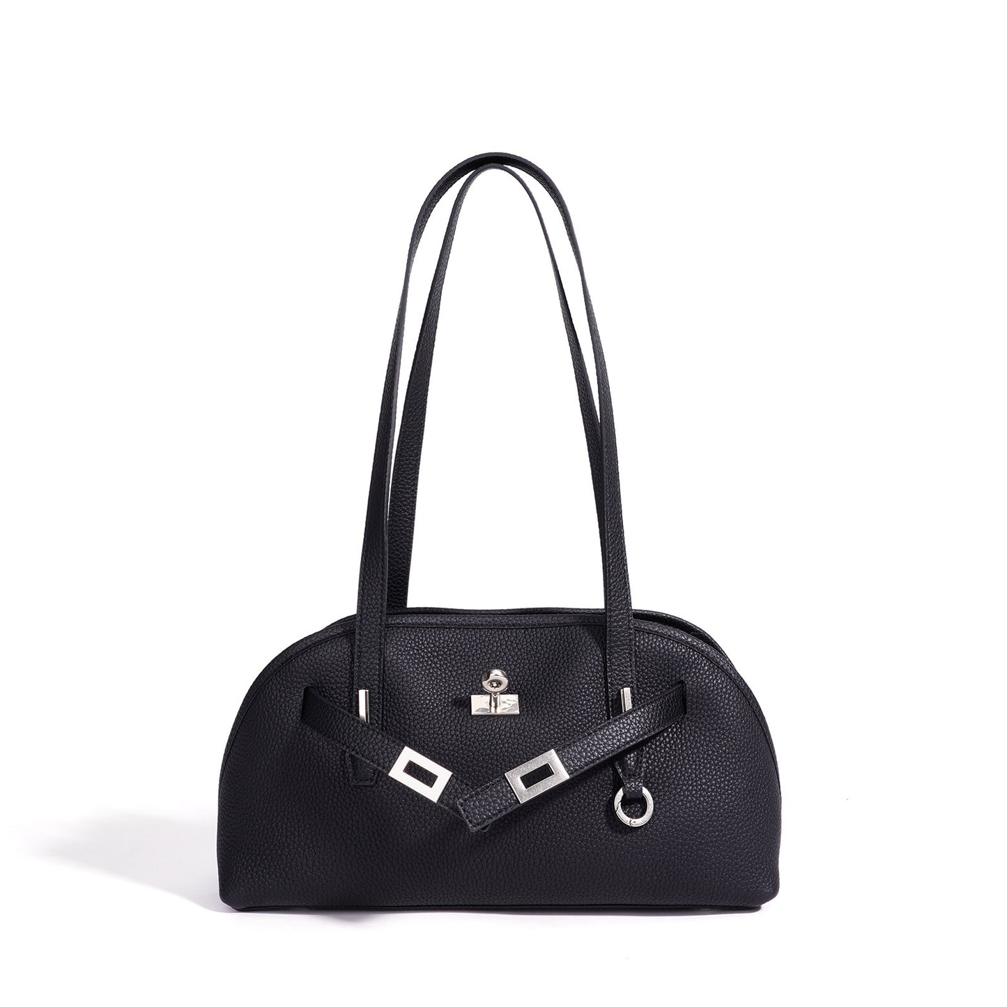 Vibrant Genuine Leather Large Capacity Half-Moon Clutch Bag