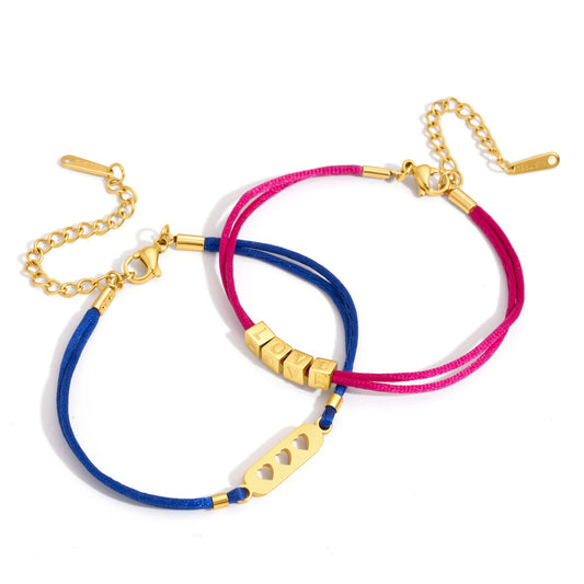 Vibrant Dopamine Iconic Charm Woven Cord Bracelet