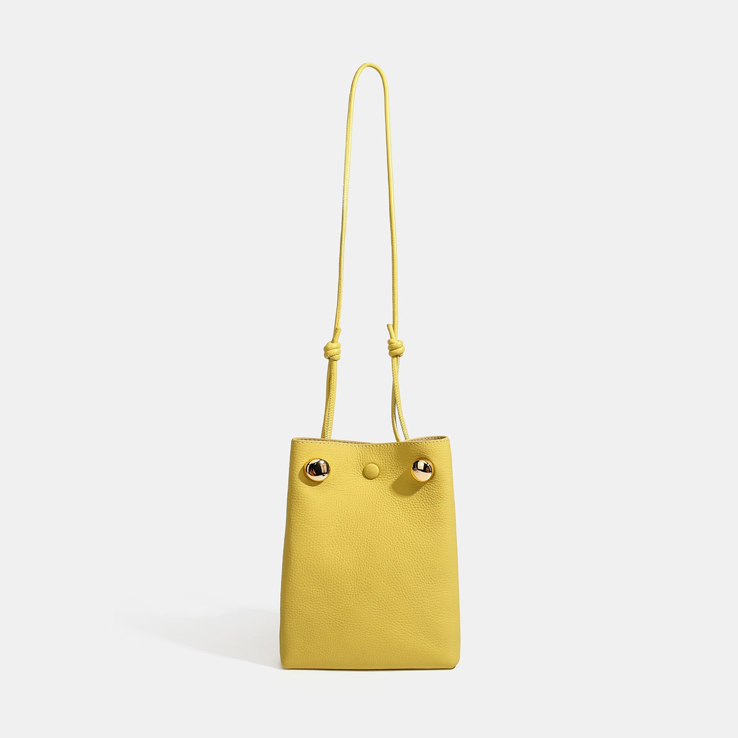 Ruhiger Luxus Schulter-Clutch aus echtem genarbtem Leder für Telefon