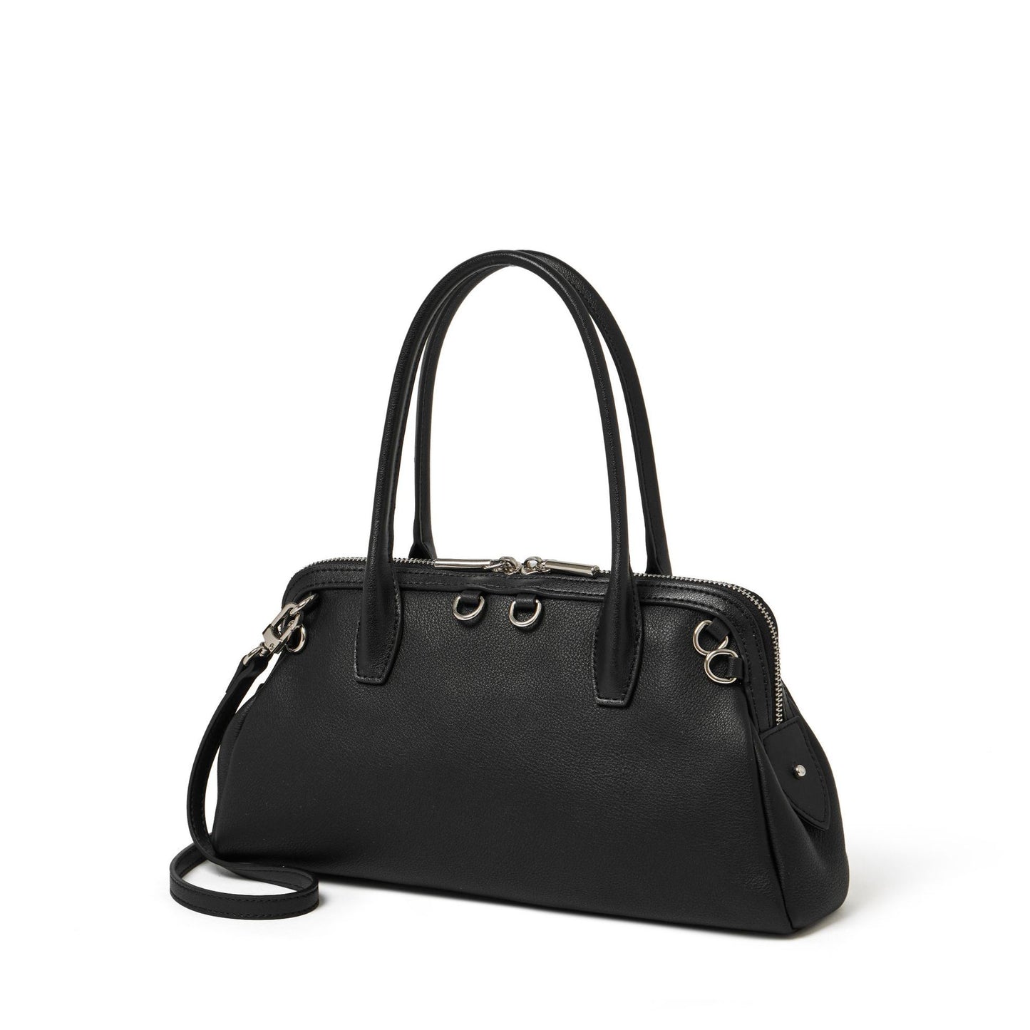 Defined Genuine Leather Boston Clutch Bag