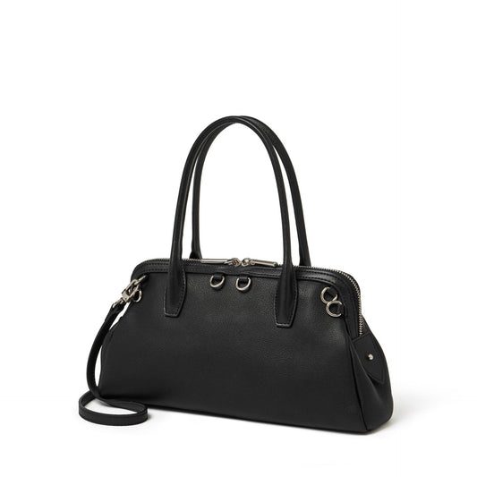 Defined Genuine Leather Boston Clutch Bag