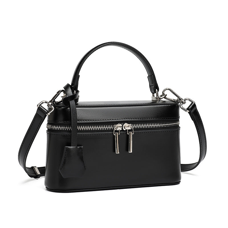 Minimalist Genuine Leather Square Box Clutch Bag