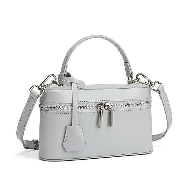 Minimalist Genuine Leather Square Box Clutch Bag