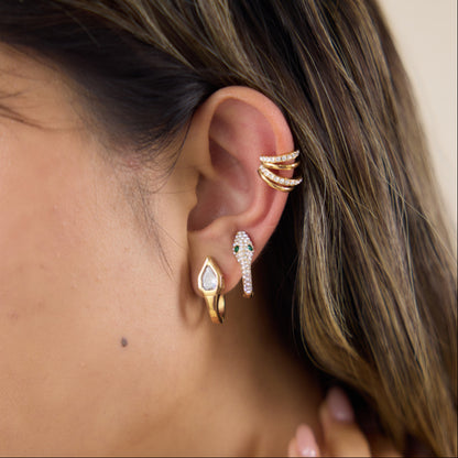 Elegant Glamorous Wild Silhouette Exotic Huggie Earrings