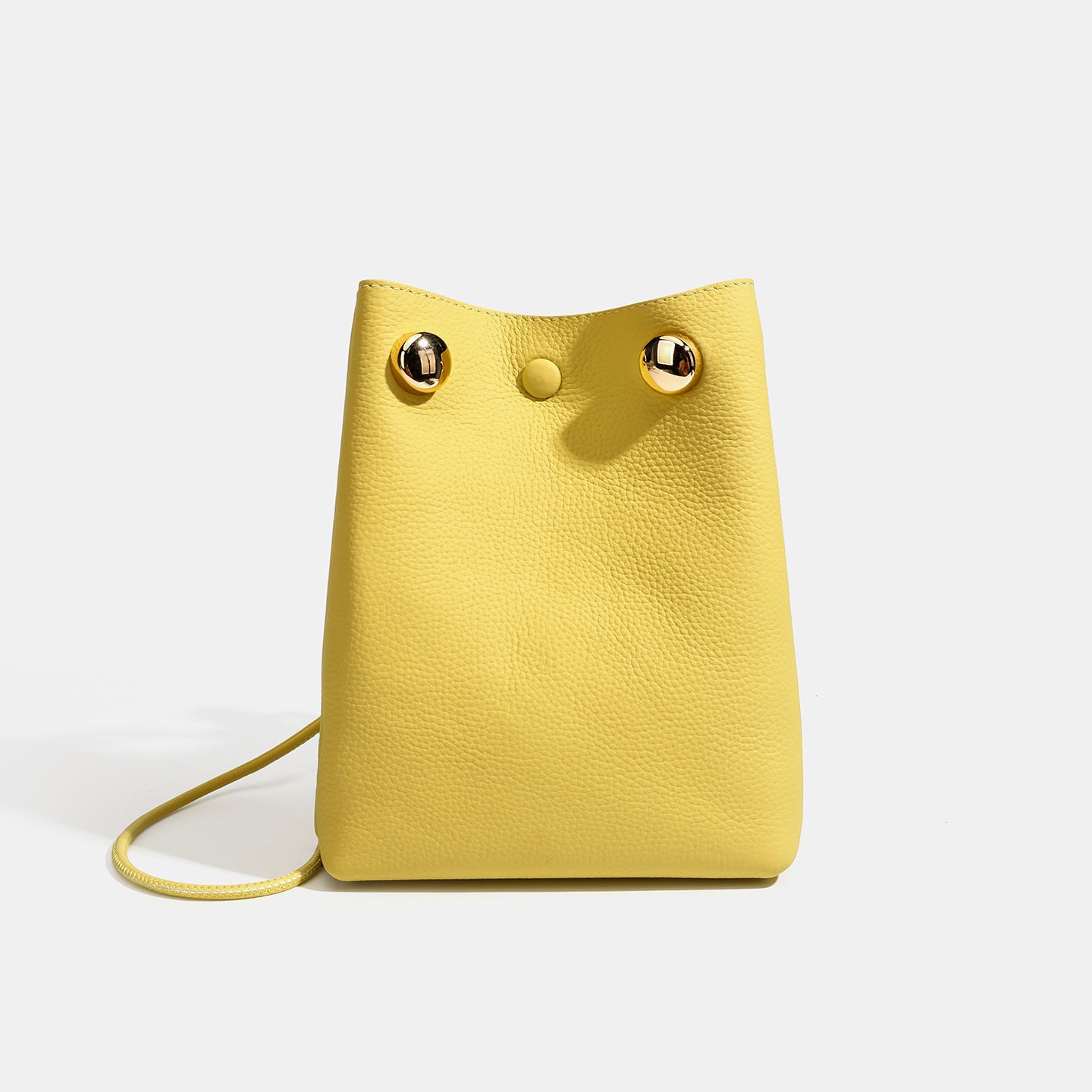 Ruhiger Luxus Schulter-Clutch aus echtem genarbtem Leder für Telefon