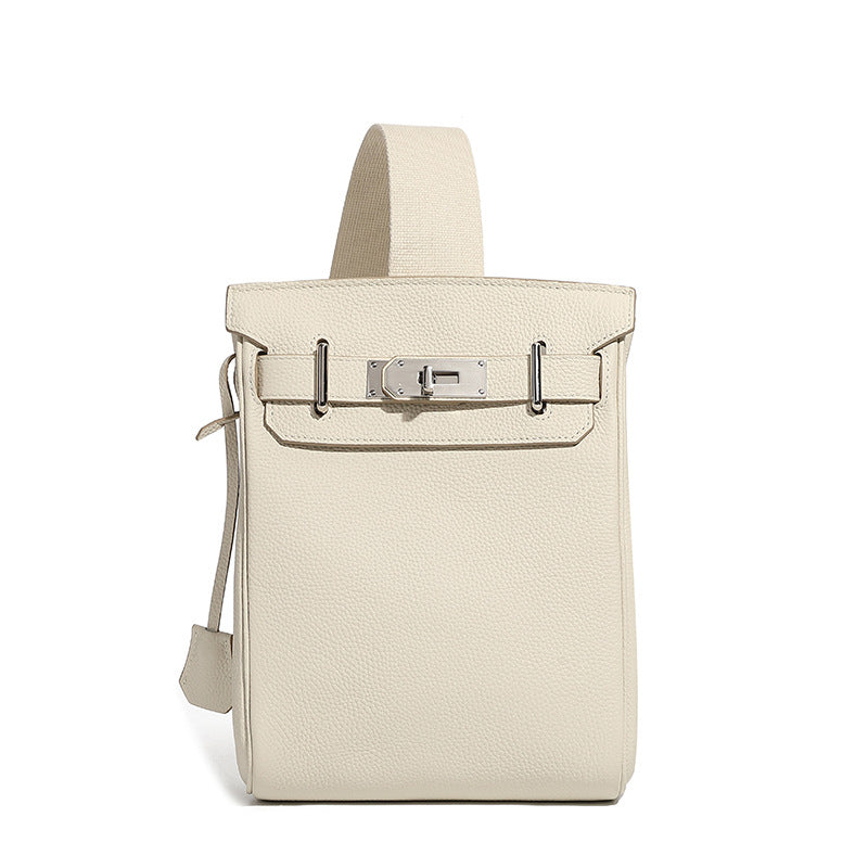 Minimalist Genuine Leather Sling Chest Bag