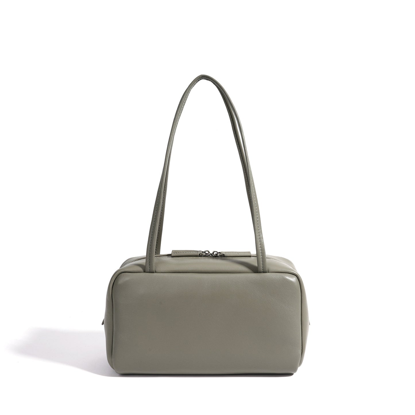 Minimalist Genuine Sheepskin Bowling Clutch Bag
