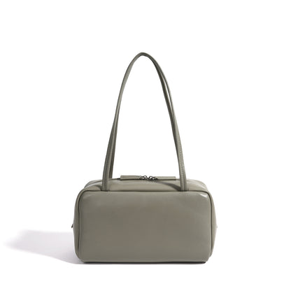 Minimalist Genuine Sheepskin Bowling Clutch Bag