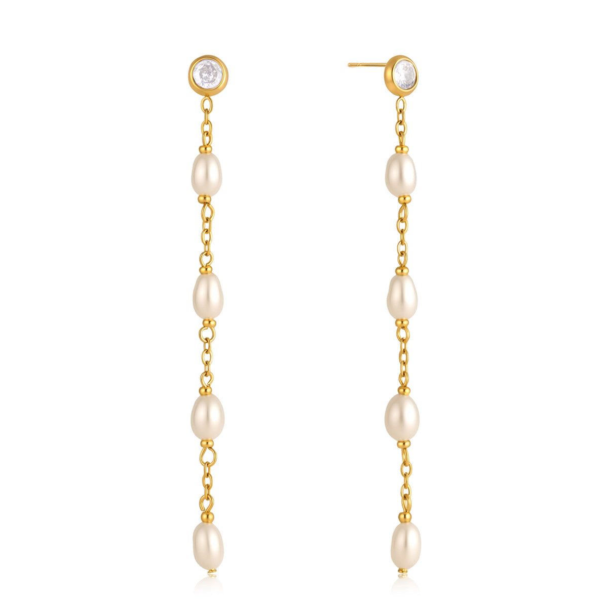 Luxury Whimsical Cascading Linear Radiant Drop Earrings