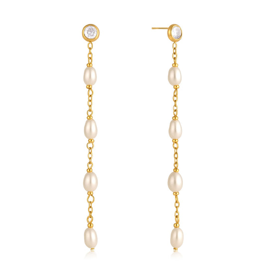 Luxury Whimsical Cascading Linear Radiant Drop Earrings