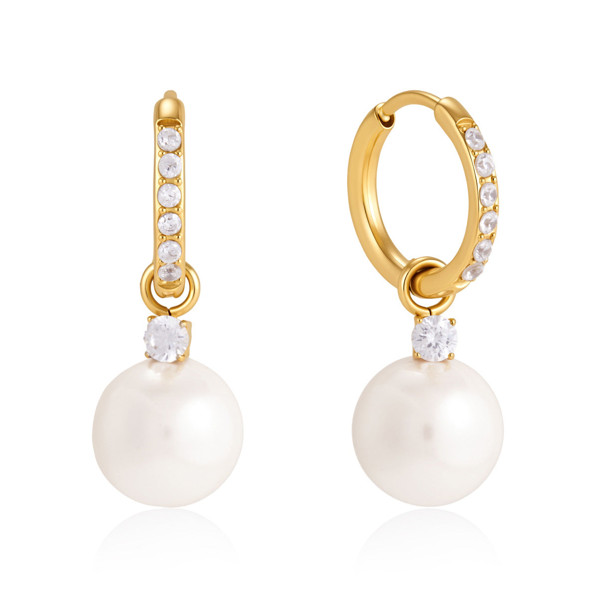 Luxury French Vintage Interlocking Solitaire Radiant Earrings
