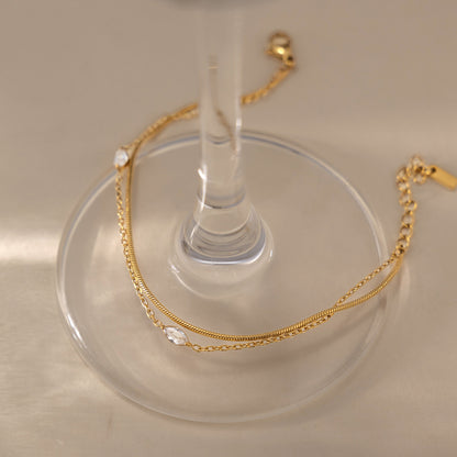 Dual Silhouette Marquise Element Layering Bracelet