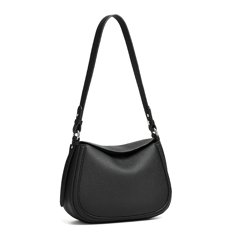Graceful Genuine Leather Saddle Messenger Clutch Bag
