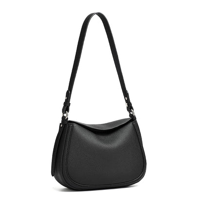 Graceful Genuine Leather Saddle Messenger Clutch Bag