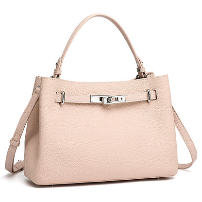 Sleek Genuine Leather Satchel Clutch Bag