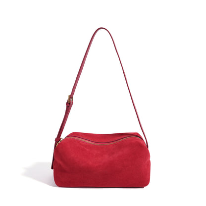 Vintage Suede Genuine Leather Clutch Bag