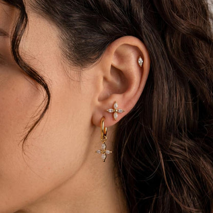 Elegant Radiant Marquise Blossom Earrings Set