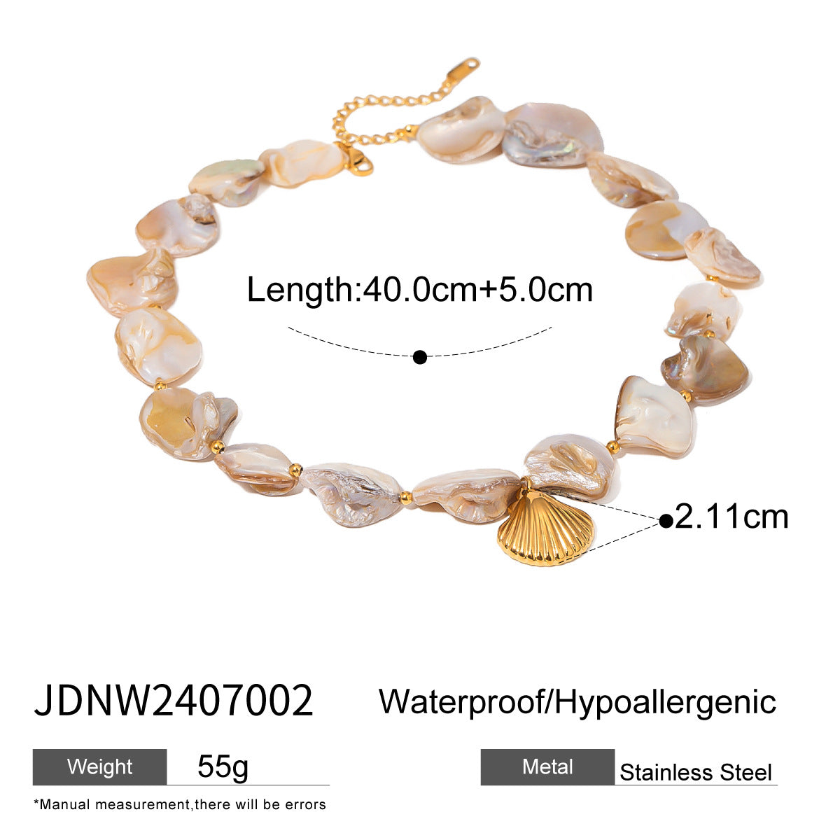 Collier pendentif en corde de coquillage de niche