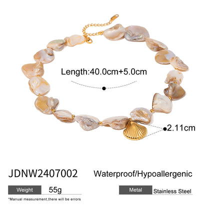 Collier pendentif en corde de coquillage de niche