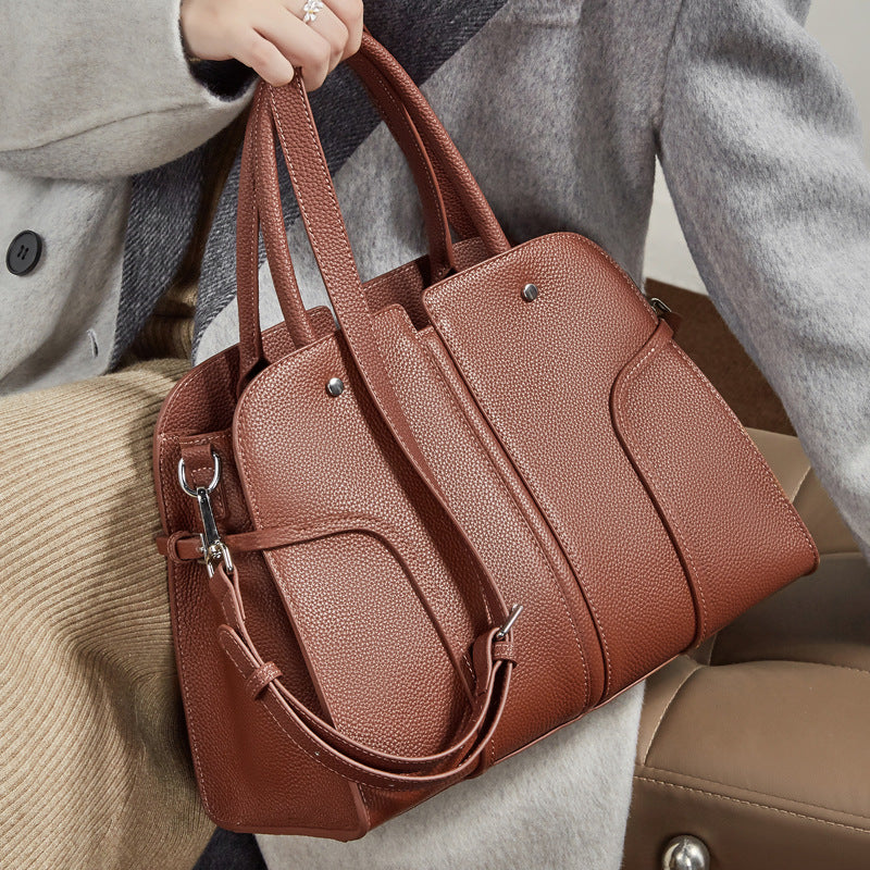 حقيبة إكزكيوتيف مصممة جلد طبيعي - حقيبة عمل أنيقة بلوحات