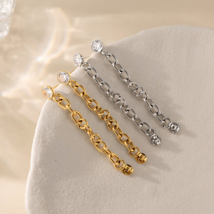 Modern Luxury Bold Cable Chain Statement Earrings