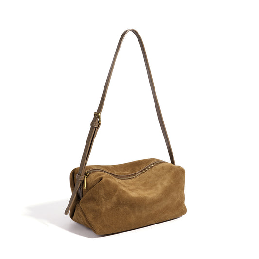 Vintage Suede Genuine Leather Clutch Bag