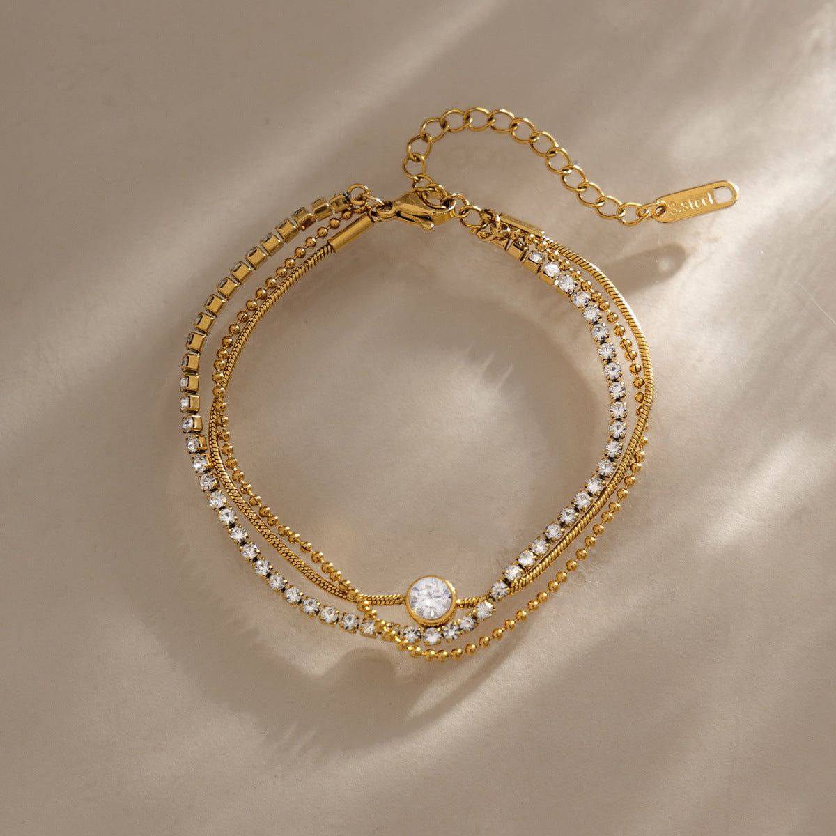 Luminary Layered Celestial Tennis Stacking Bracelet