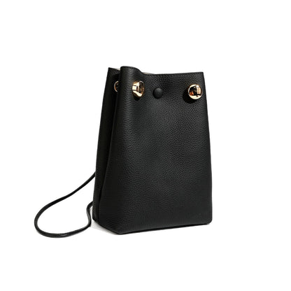 Ruhiger Luxus Schulter-Clutch aus echtem genarbtem Leder für Telefon