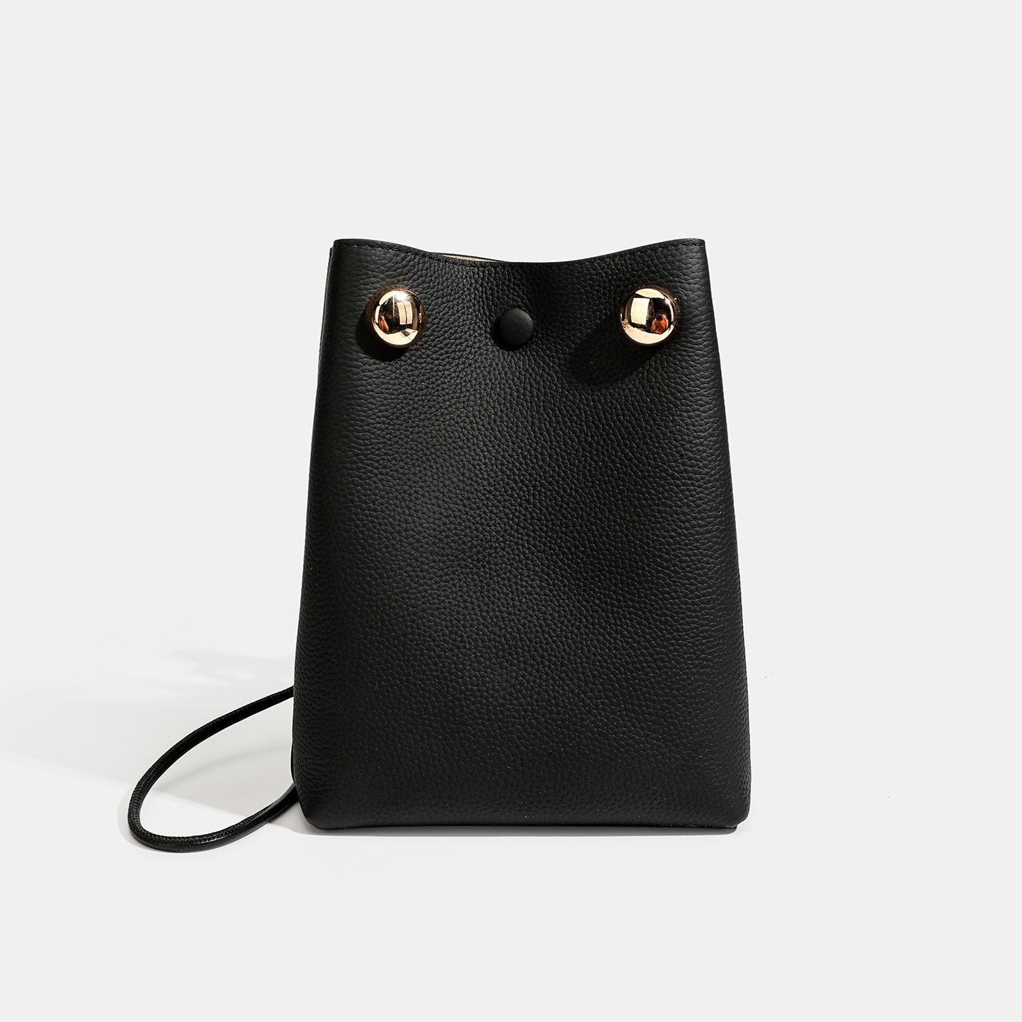 Ruhiger Luxus Schulter-Clutch aus echtem genarbtem Leder für Telefon