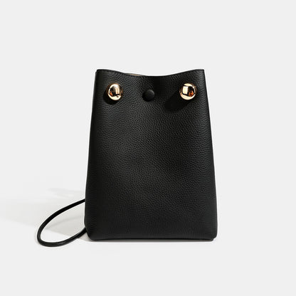 Ruhiger Luxus Schulter-Clutch aus echtem genarbtem Leder für Telefon