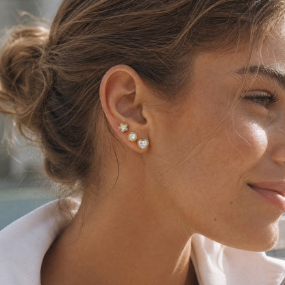 Luxury Celestial Romantic Beaded Curated Stud Earrings Set