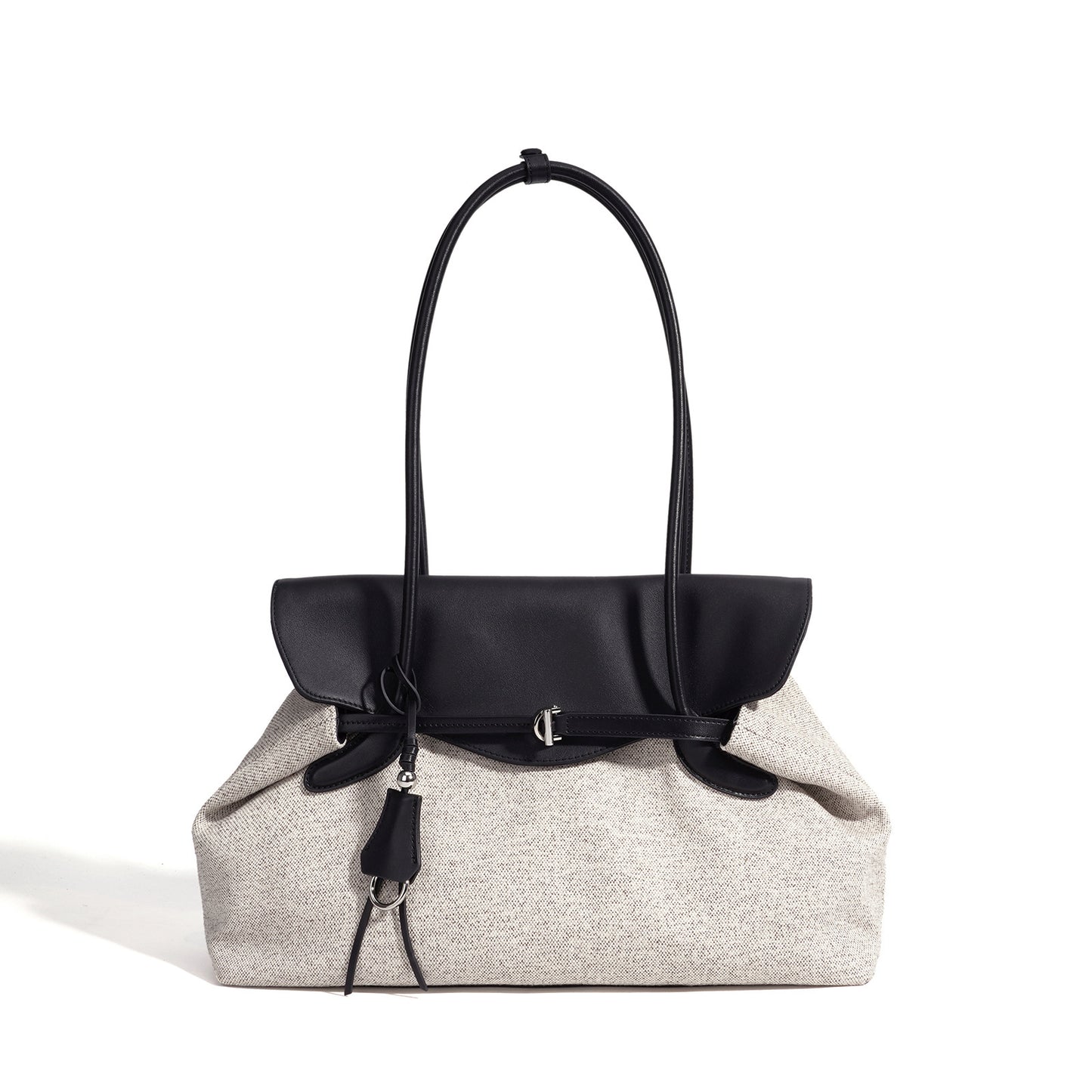 Mellow Canvas Spacious Flap Clutch Bag