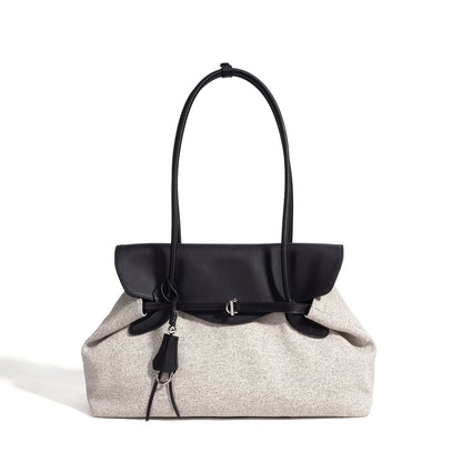 Mellow Canvas Spacious Flap Clutch Bag