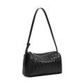 Minimalistische Baguette-Clutch aus gewebtem echtem Schafsleder  