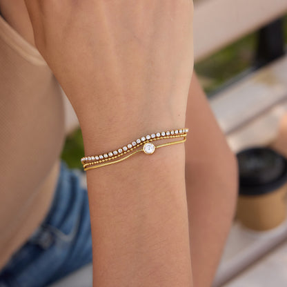 Luminary Layered Celestial Tennis Stacking Bracelet