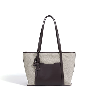 Minimalist Canvas Spacious Tote Clutch Bag