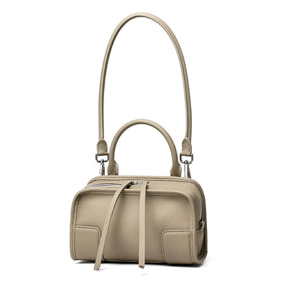 Chic Genuine Leather Boston Clutch Bag